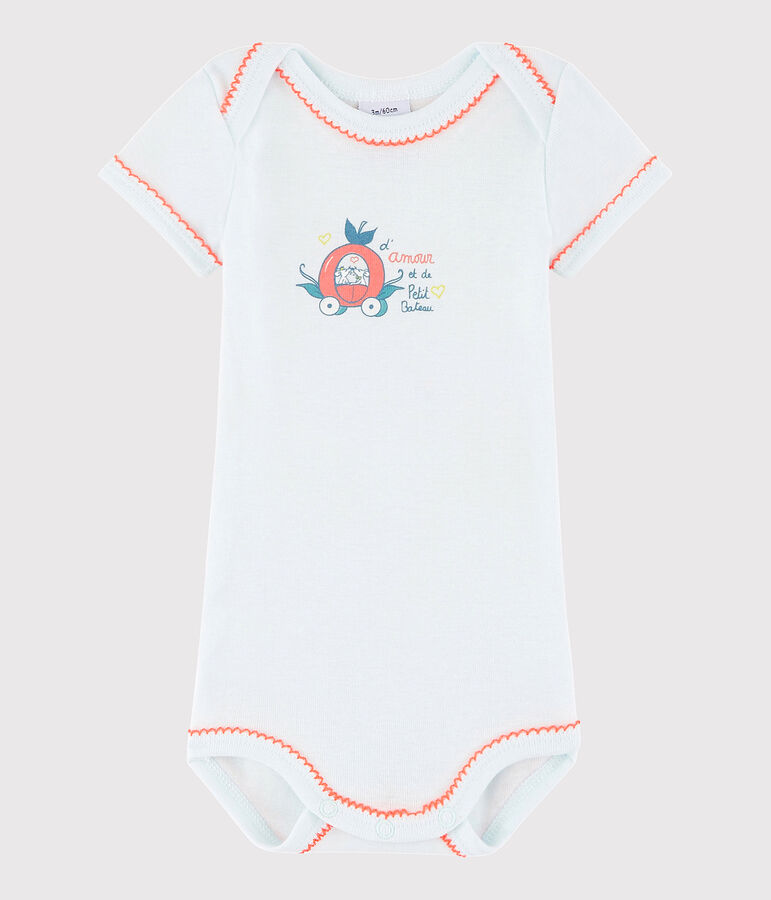 Baby Girls' Short-Sleeved Bodysuit Bocal blue