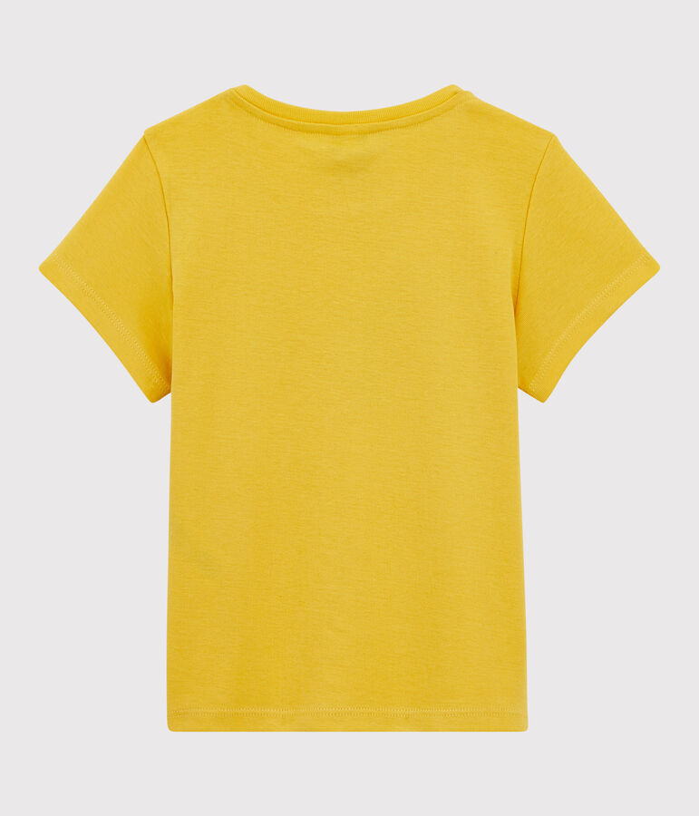 Girls' Short-Sleeved Cotton T-Shirt yellow