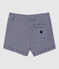 Babies' Organic Cotton Pinstriped Shorts SMOKING blue/MARSHMALLOW white