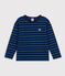 Children's cotton Breton top blue/blue/green