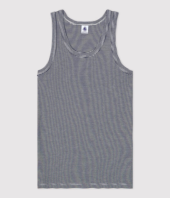 Women's Iconic Cotton Vest SMOKING blue/MARSHMALLOW white