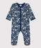 Babies' Floral Cotton Bodyjama INCOGNITO /MARSHMALLOW