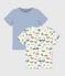 Pack of children's short-sleeved cotton T-shirts with cars variante 1