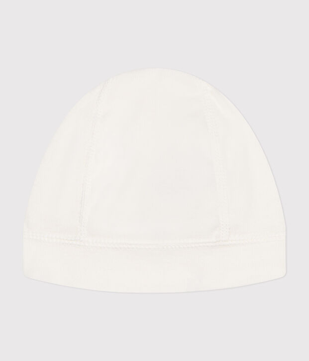 Newborn Babies' Rib Knit Bonnet white