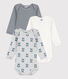 Babies' Dog Themed Long-Sleeved Cotton Bodysuits - 3-Pack
