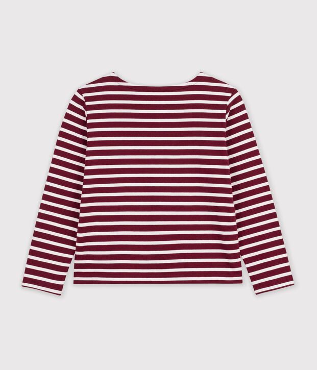 Women's cotton Breton top red/white