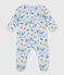 Babies' glow in the dark marine print cotton pyjama suit blue/multicolor