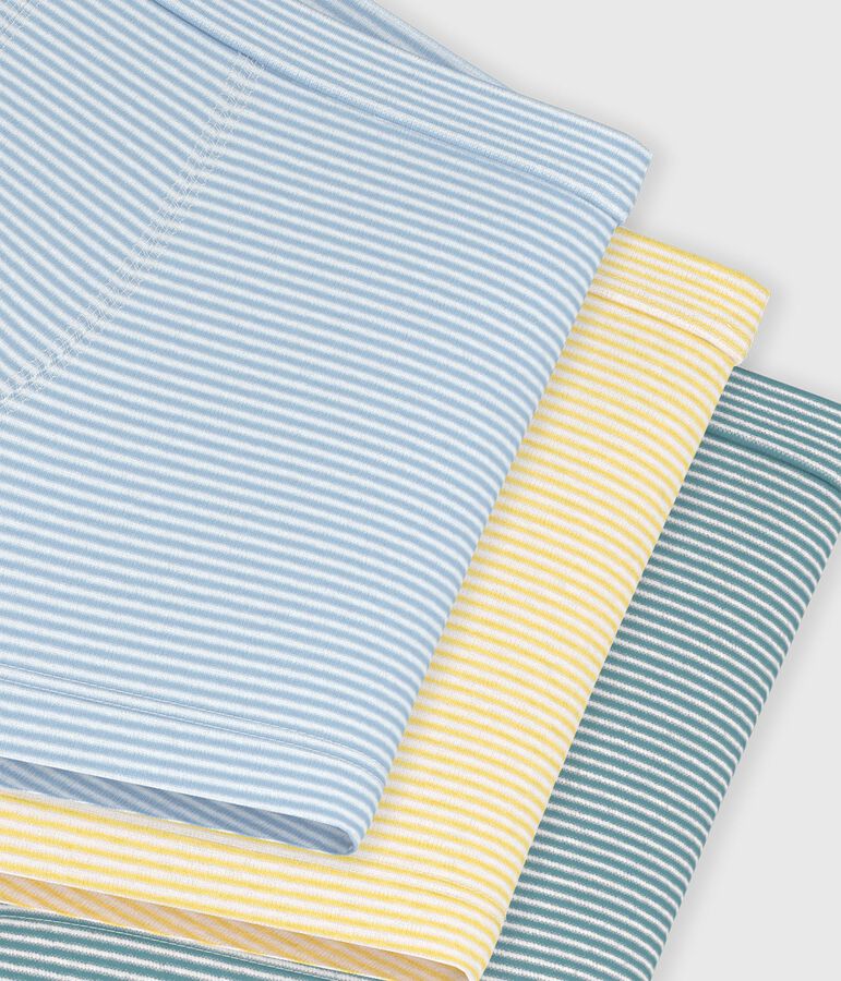 Pack of children's stripy cotton boxers with covered waistbands variante 1