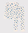 Girls' Snugfit Cotton Pyjamas AVALANCHE white/MULTICO