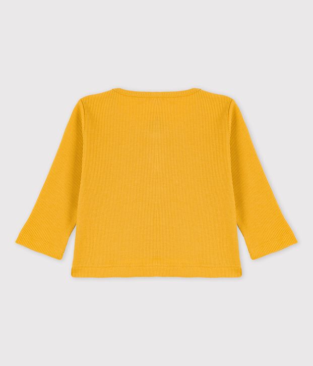 Babies' Cotton and Lyocell Cardigan yellow