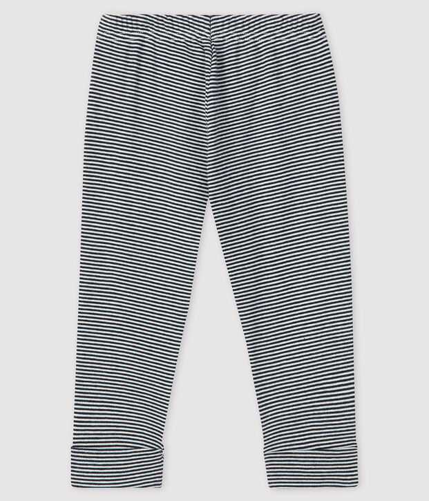 Baby girl's pinstriped trousers blue/white