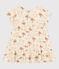 Girls' Short-Sleeved Cotton Gauze Dress AVALANCHE white/MULTICO