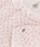 Babies' Floral Print Cotton Pyjamas MARSHMALLOW /PANTY