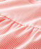 Baby Girls' Sleeveless Stripy Ribbed Dress GRETEL pink/MARSHMALLOW white