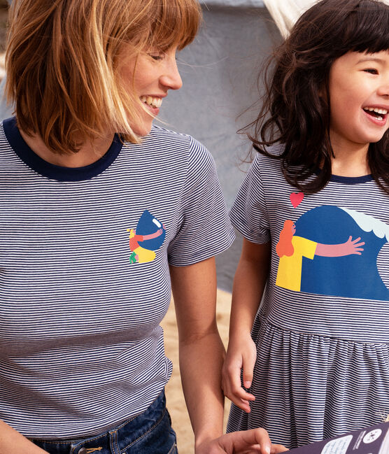 ICONIC Petit Bateau x Water Family T-shirt MEDIEVAL blue/MARSHMALLOW white