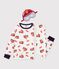Children's cotton firefighter costume pyjamas white/multicolor