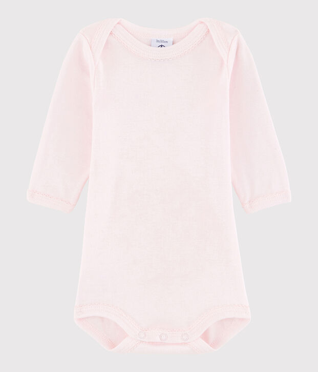 Baby Girls' Long-Sleeved Bodysuit pink