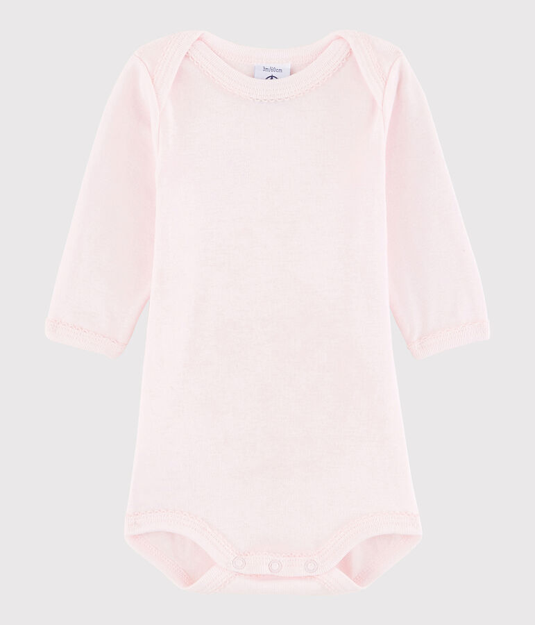 Baby Girls' Long-Sleeved Bodysuit pink