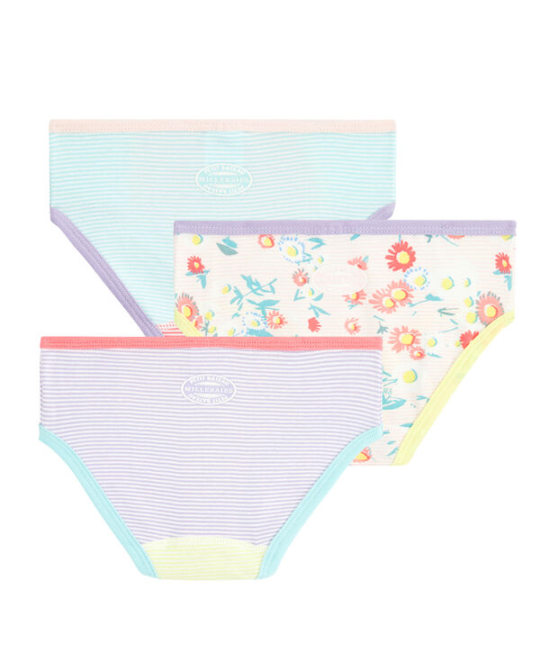 Girls' High-Rise Knickers - 3-Piece Set multicolor