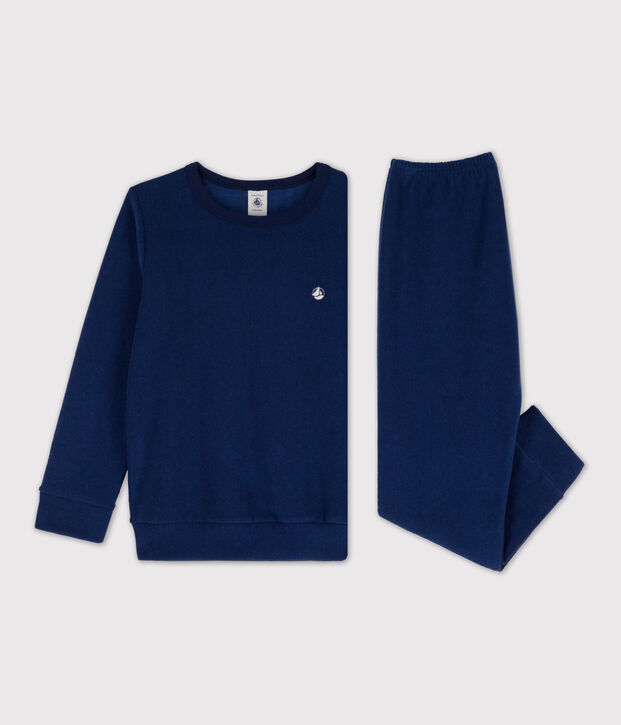 Children's Unisex Brushed Terry Pyjamas blue