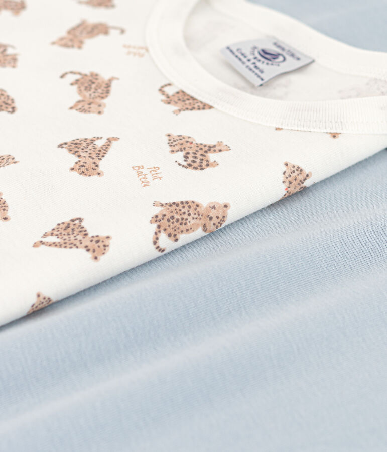 Boys' Short-Sleeved Leopard Pattern Cotton T-shirts - 2-Pack multicolor