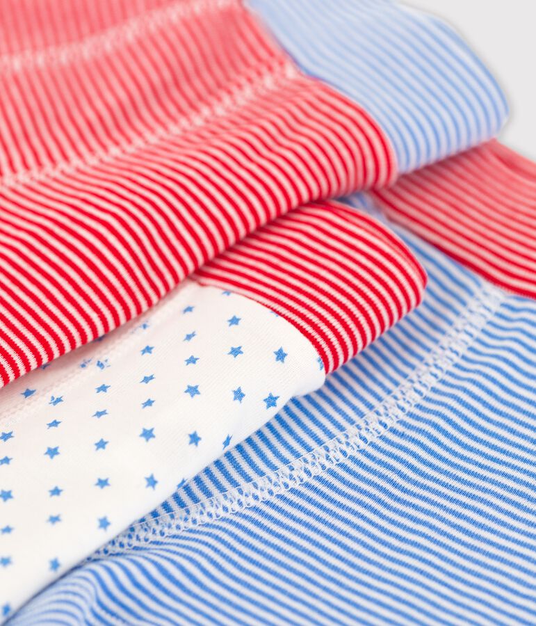 Boys' Pinstriped Organic Cotton Boxer Shorts - 3-Pack multicolor