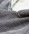 Babies' Stripy Organic Cotton Velour Hooded Jacket MARSHMALLOW white/SMOKING blue