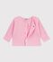 Babies' moss stitch cotton cardigan MARQUISE pink