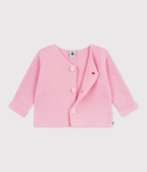 Babies' moss stitch cotton cardigan MARQUISE