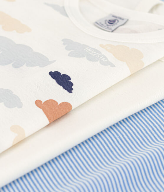 Boys' Short-Sleeved Cloud Patterned Cotton T-Shirts - 3-Pack variante 1