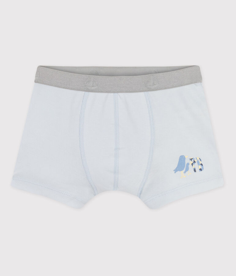 Boys' Cotton Boxer Shorts FRAICHEUR blue