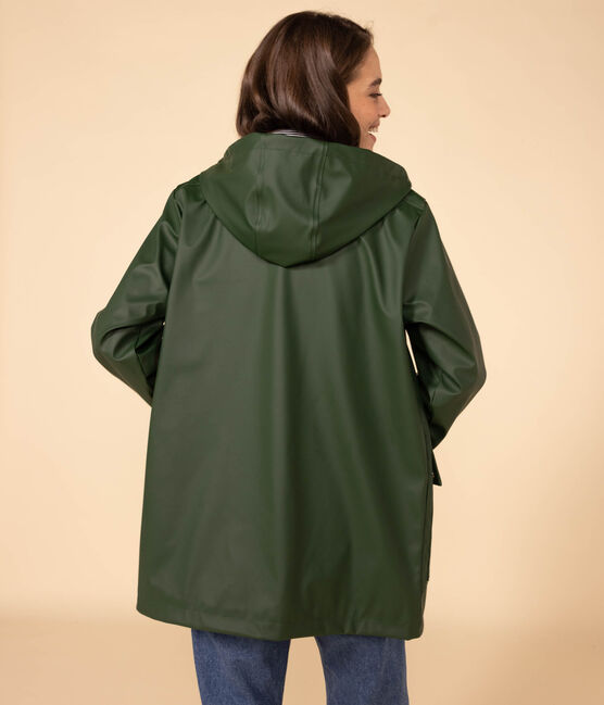 Iconic Recycled Fabric and Organic Cotton Raincoat AVORIAZ green