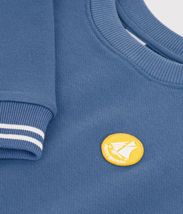 Children's plain cotton sweatshirt blue