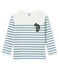 Boys' breton Top MARSHMALLOW white/FONTAINE blue