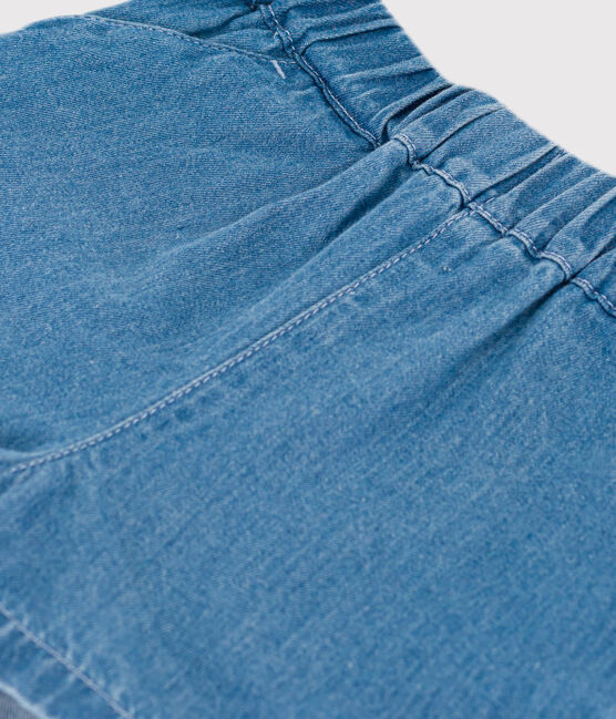 Babies' Light Denim Shorts DENIM CLAIR blue