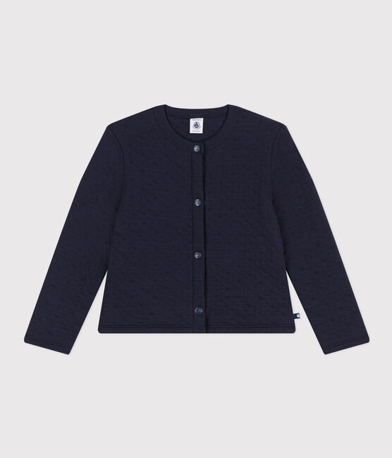 Cardigan en tubique matelassé enfant fille SMOKING blue