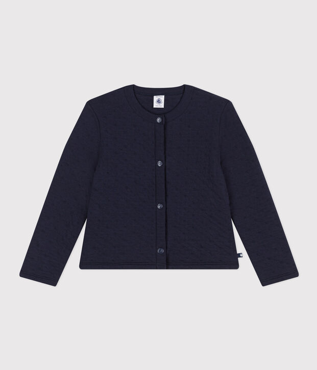 Cardigan en tubique matelass&eacute; enfant fille SMOKING