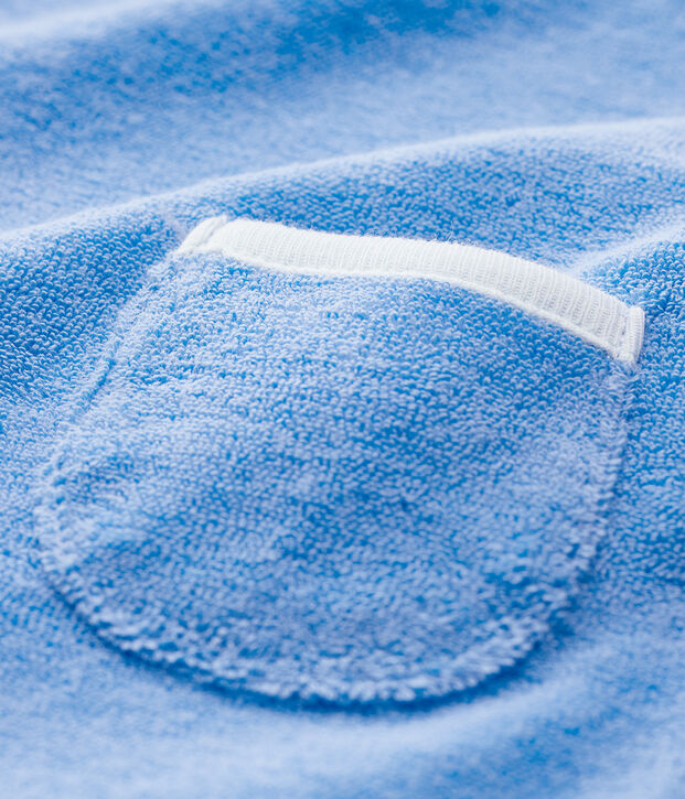 Babies' Blue Organic Cotton Terry Dungaree Shorts blue