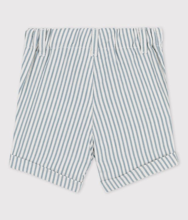 Babies' Striped Seersucker Shorts green/white