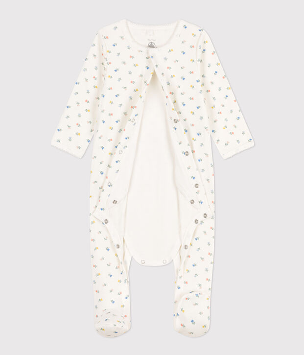 Floral Cotton Bodyjama white/multicolor