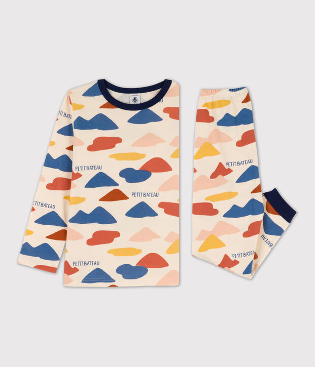 Unisex Cotton Pyjamas Ecru/multicolor