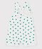 Babies' Organic Fleece Plant Print Dungaree Shorts MARSHMALLOW white/GAZON green