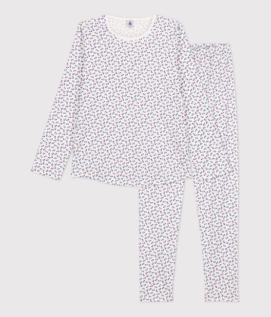 Pyjama imprimé fleuri petite fille en coton MARSHMALLOW white/MULTICO white