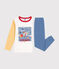Children's space-themed plain cotton pyjamas BEACH blue/MULTICO