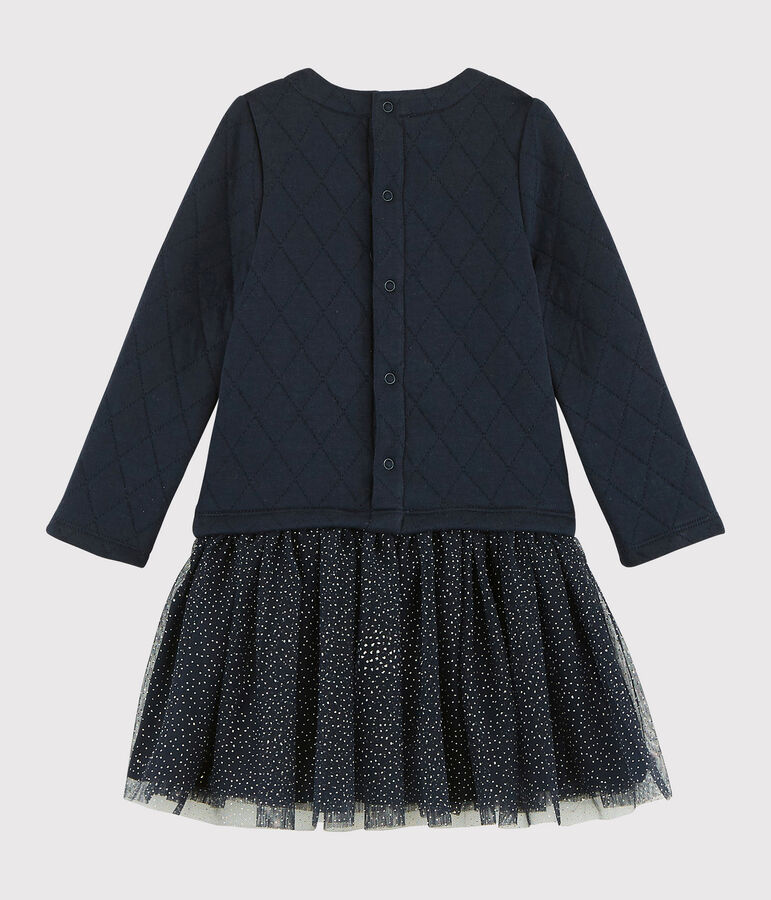 Baby girl's long-sleeved dress blue