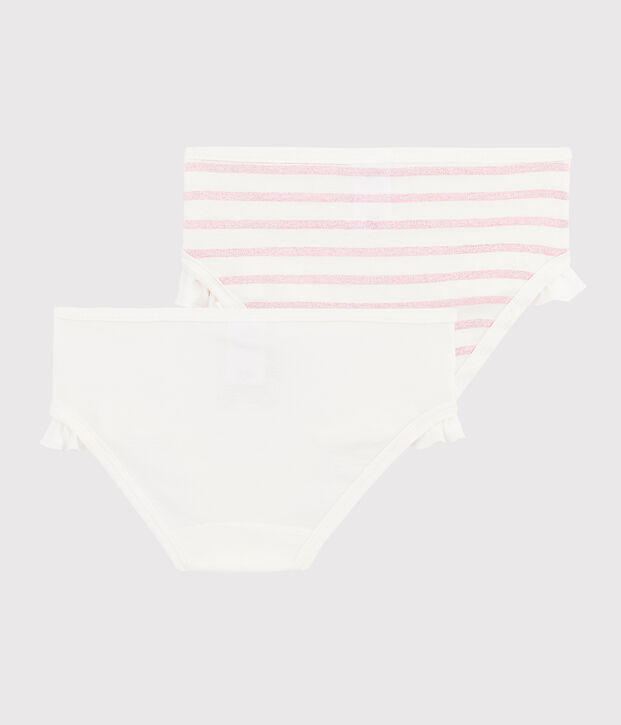 Girls' Glittery Ruffled Knickers - 2-Piece Set multicolor