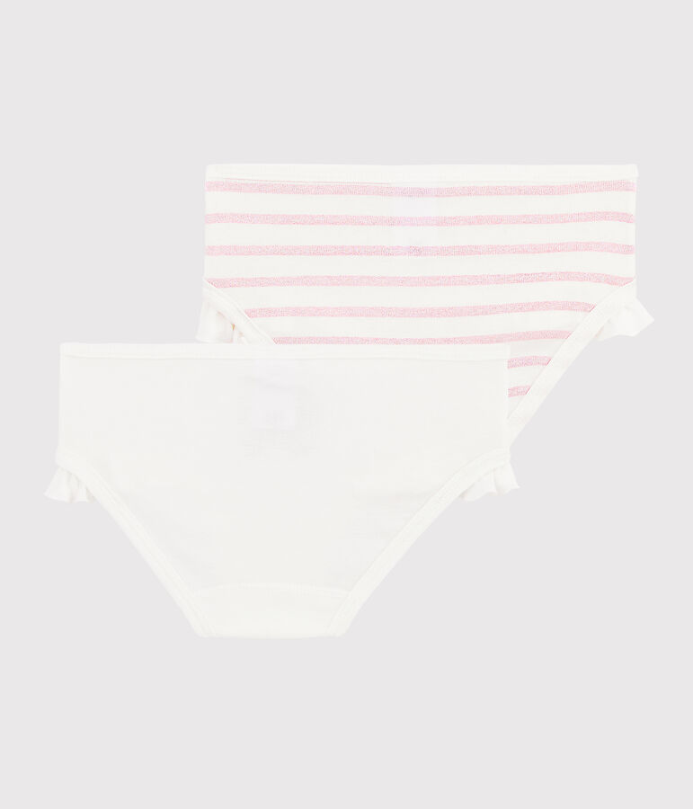 Girls' Glittery Ruffled Knickers - 2-Piece Set multicolor
