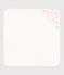 Babies' square cotton bath wrap BARELY pink/MULTICO