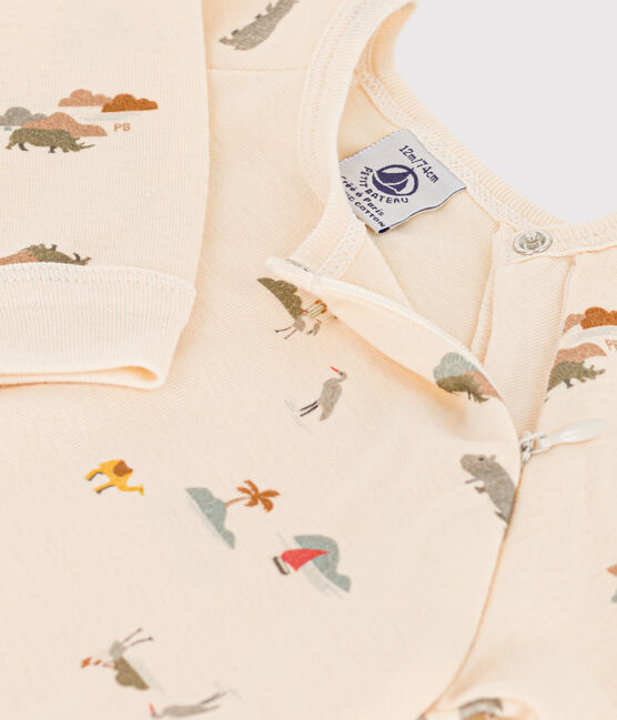 Printed Cotton Sleepsuit AVALANCHE white/MULTICO