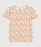 Women's Straight Round-Neck Cotton T-Shirt AVALANCHE white/MULTICO